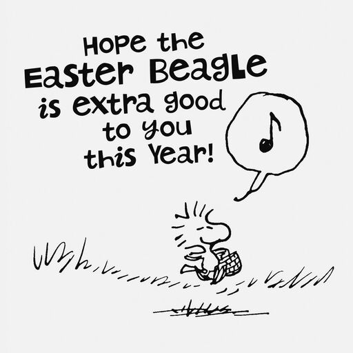 Peanuts® Snoopy Easter Beagle Easter Card, 