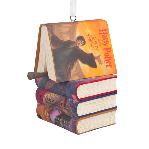 Harry Potter™ Stacked Books With Wand Hallmark Ornament, 
