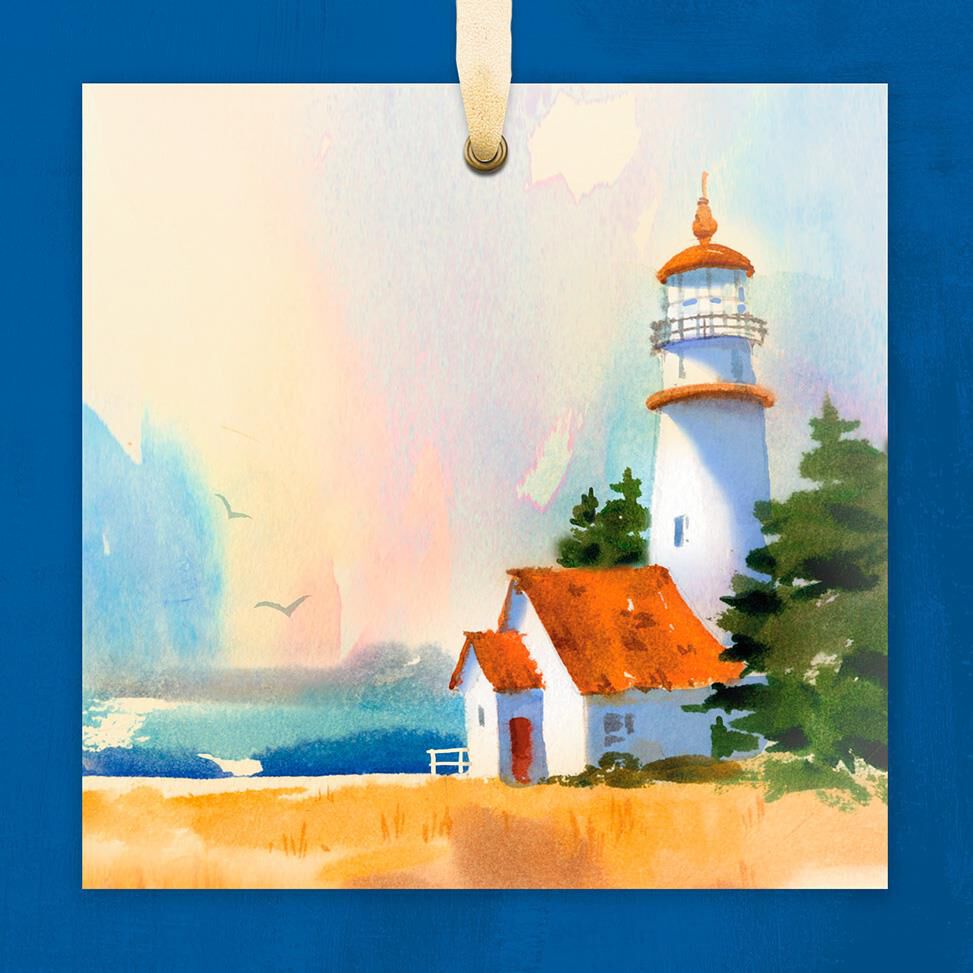 Watercolor Lighthouse Blank Card