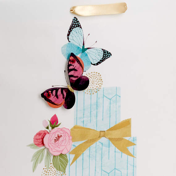 20" Butterfly Cake Jumbo Gift Bag, , large image number 5