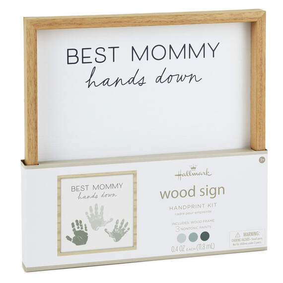 Best Mommy Hands Down Wood Sign Handprint Kit, , large image number 2