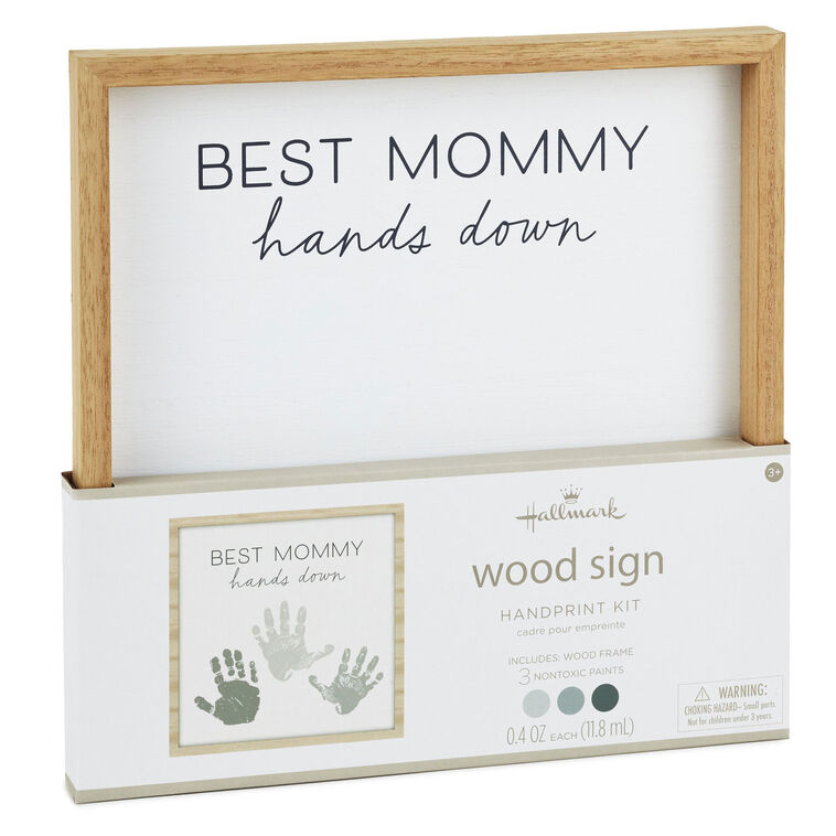 Best Mommy Hands Down Wood Sign Handprint Kit, , large image number 2