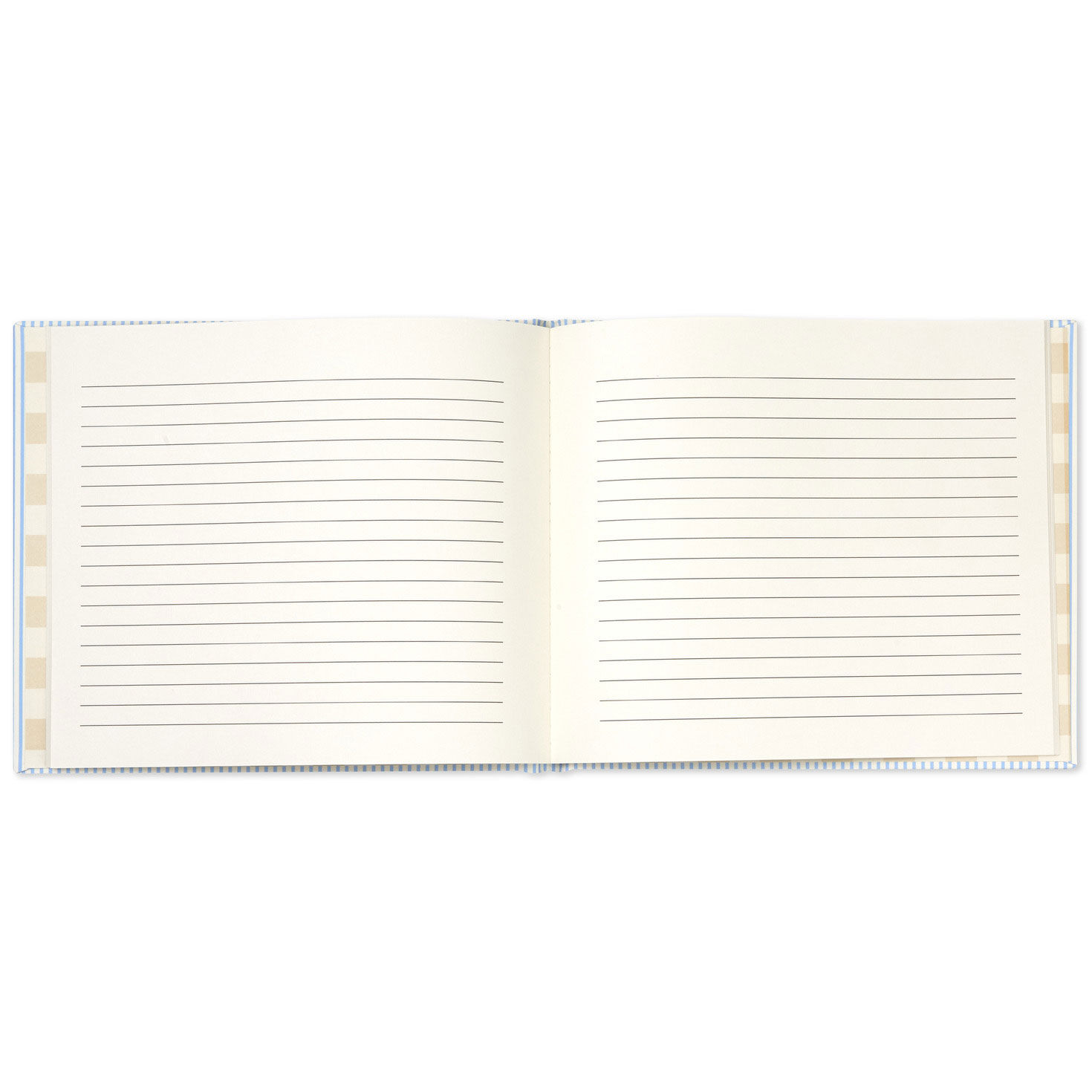 Blue and White Pinstripe Guest Book inside spread image number 4