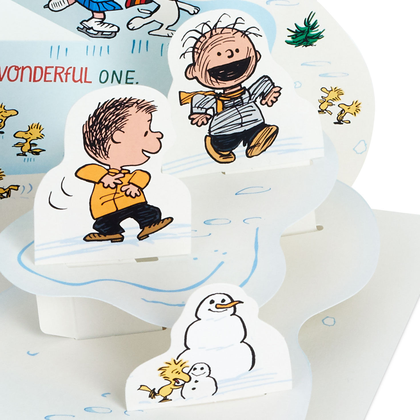 The Peanuts® Gang Jolly Ice Skating Musical 3D Pop-Up Christmas Card for only USD 9.59 | Hallmark