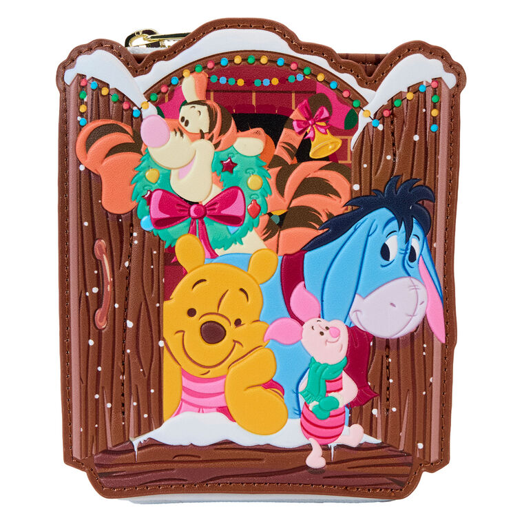 Loungefly Disney Winnie the Pooh Holiday Scene Zip-Around Wallet