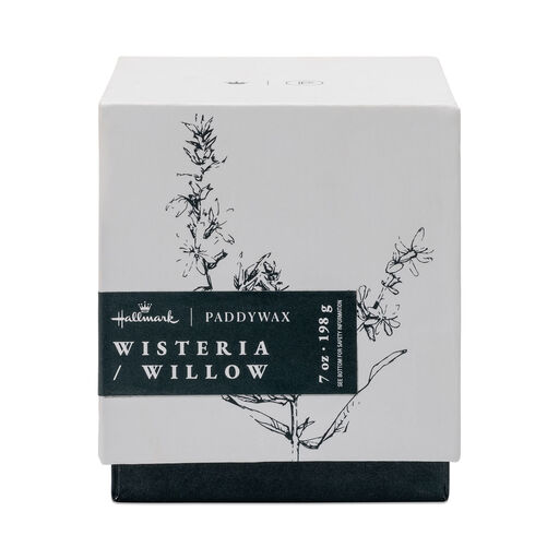 Paddywax Wisteria & Willow Boxed Ceramic Candle, 7 oz., 