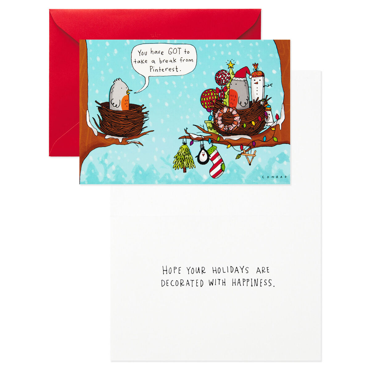 Modern Holidays Funny Assorted Boxed Christmas Cards, Pack of 24