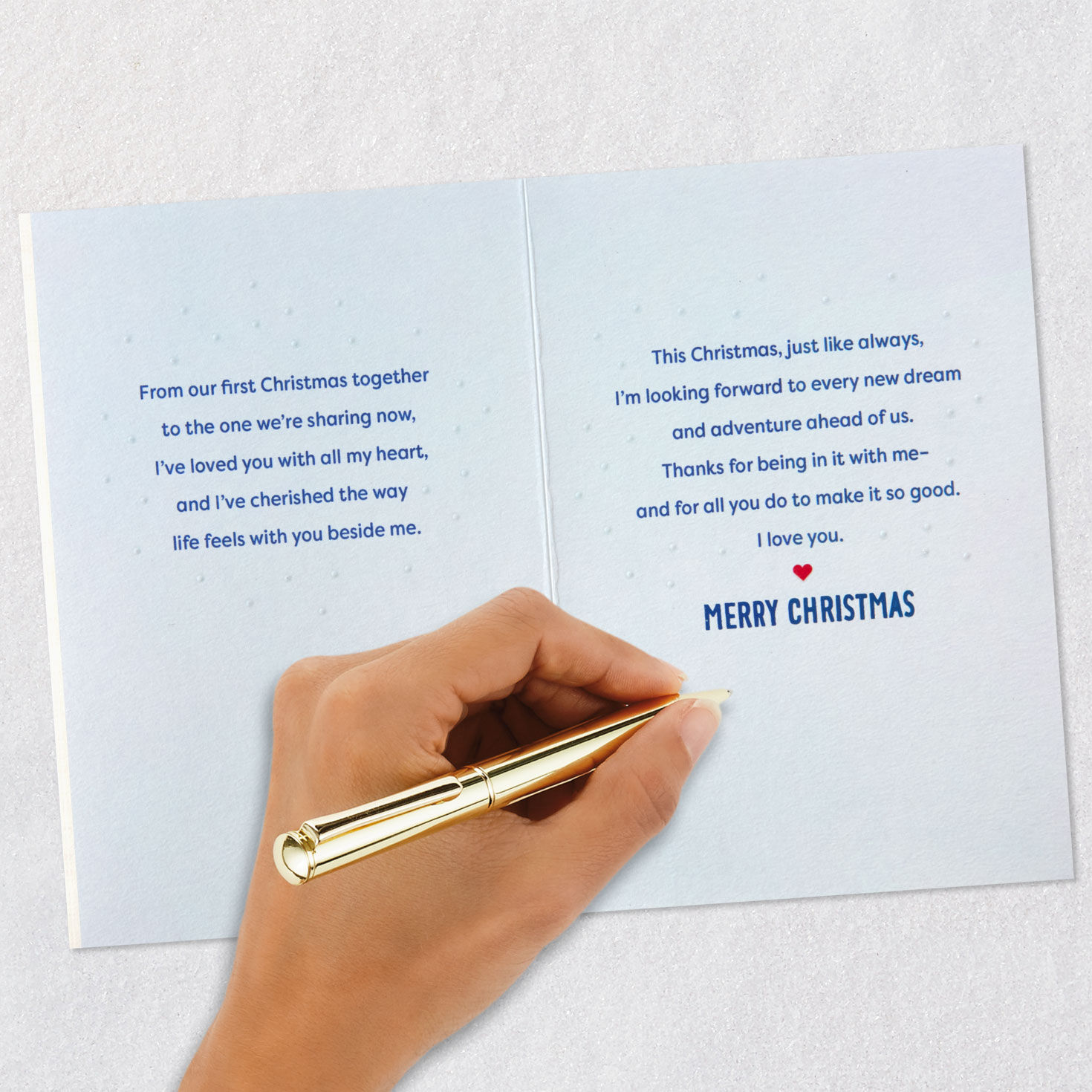 Polar Bears in Santa Hats Husband Christmas Card Signing card image number 8