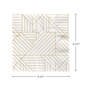 Gold Geometric on Ivory Dinner Napkins, Set of 16, , large image number 3