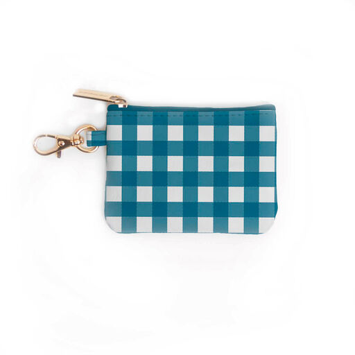 Mary Square Navy Blue Gingham Pet Waste Bag Holder, 