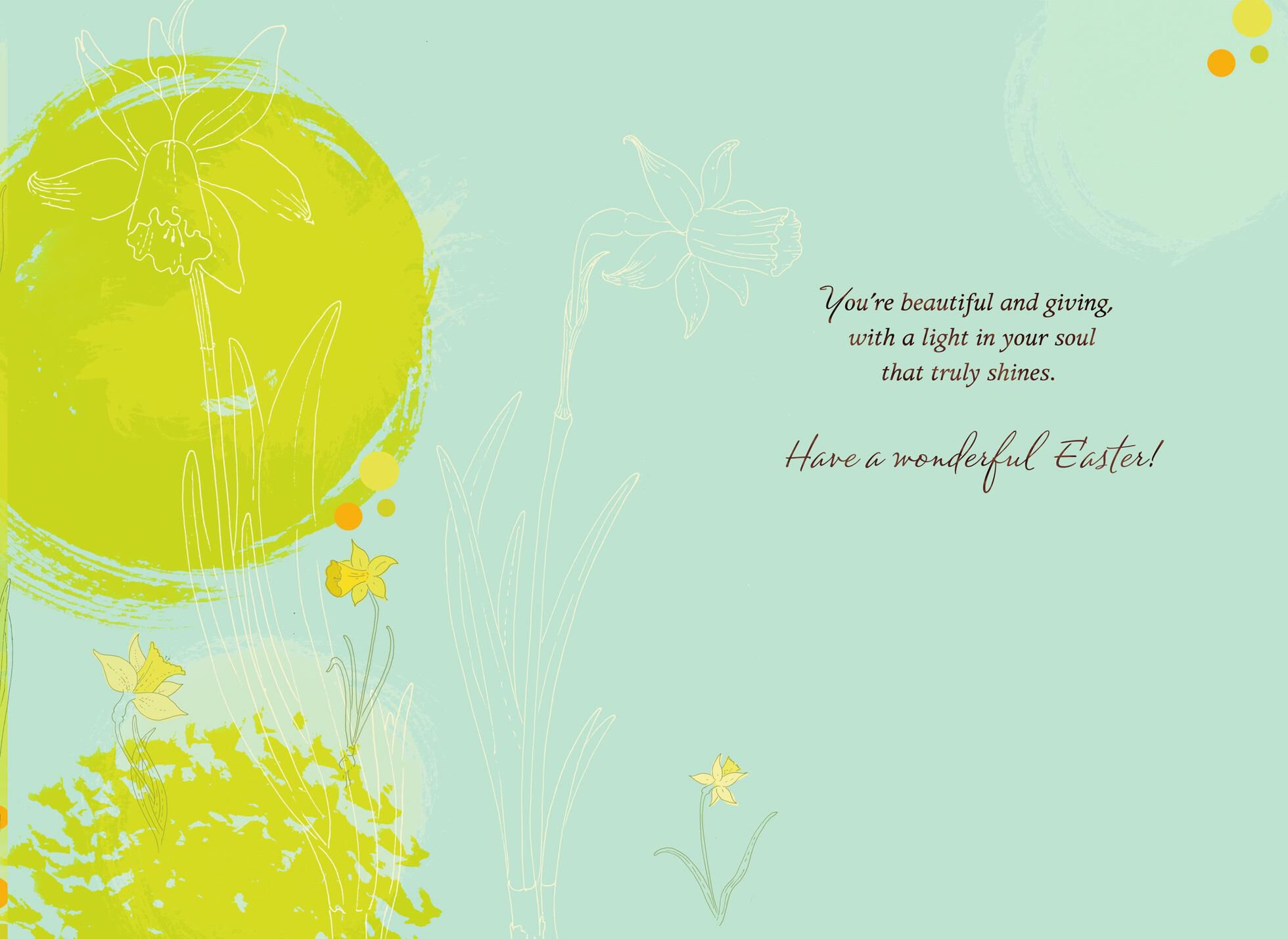 Daffodils Easter Card for Goddaughter