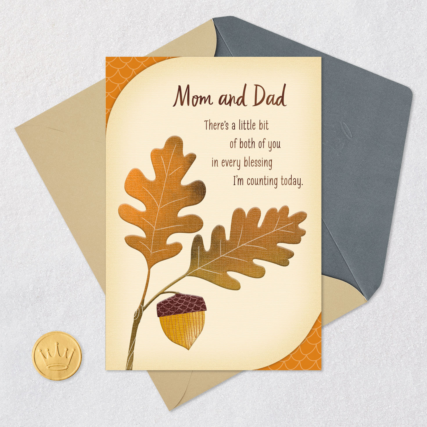 Counting You in My Blessings Thanksgiving Card for Mom and Dad, , large image number 5
