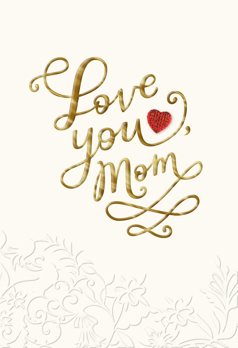 Love You, Mom Valentine's Day Card From Child