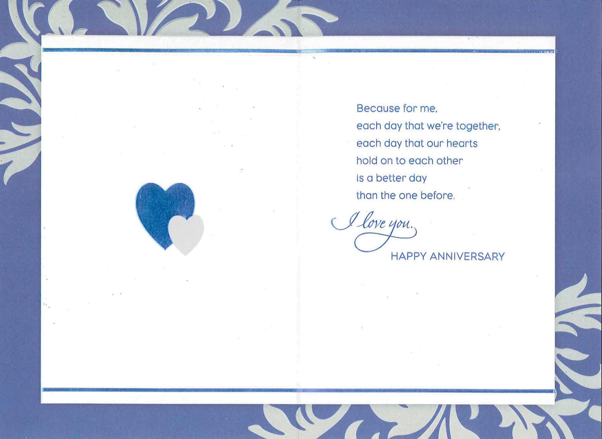 Hearts Together Forever Anniversary Card