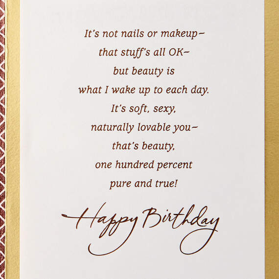 Pure and True Beauty Birthday Card for Wife, , large image number 2