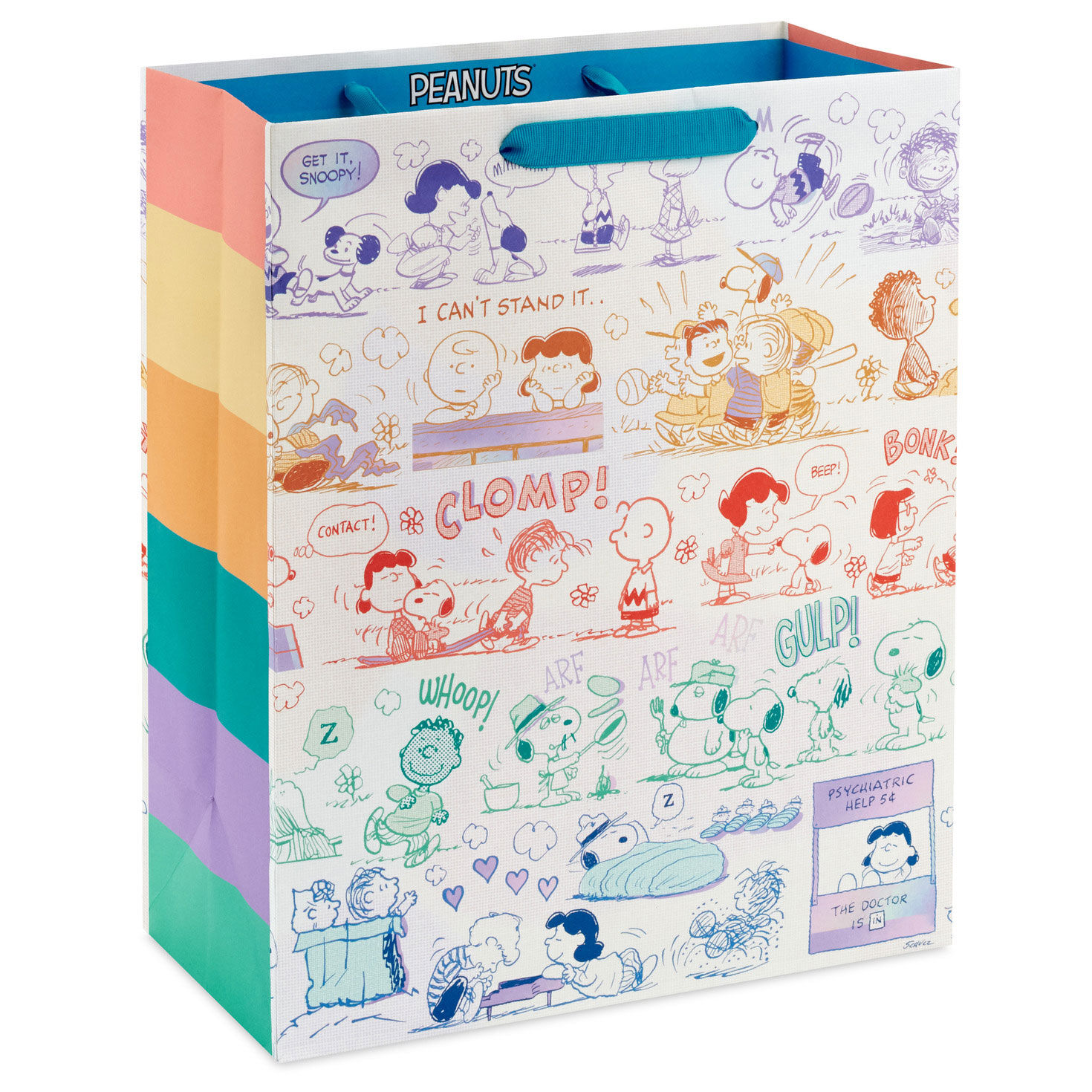 13&quot; Peanuts® 75th Anniversary Scenes Large Gift Bag