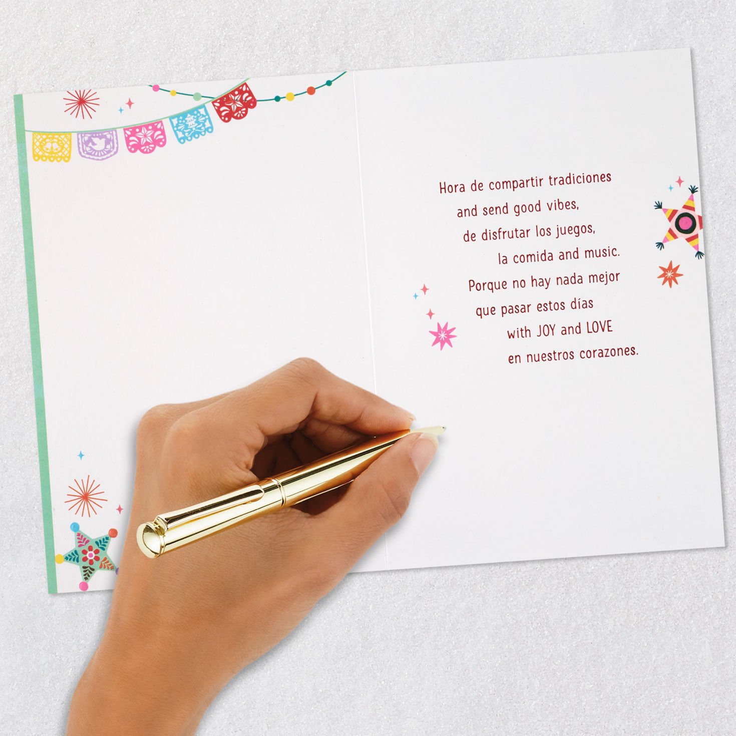 Time for Traditions and Good Vibes Spanish-Language and English Money Holder Christmas Card for only USD 5.59 | Hallmark