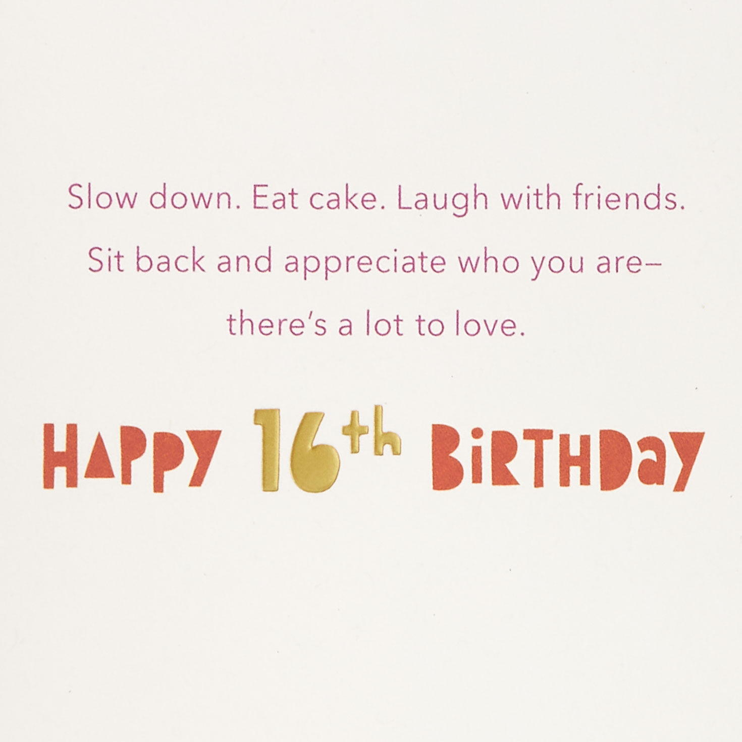 Red and Orange Lettering 16th Birthday Card Sentiment image number 2