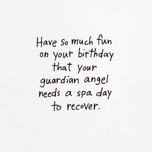Recovering Guardian Angel Funny Birthday Card, 