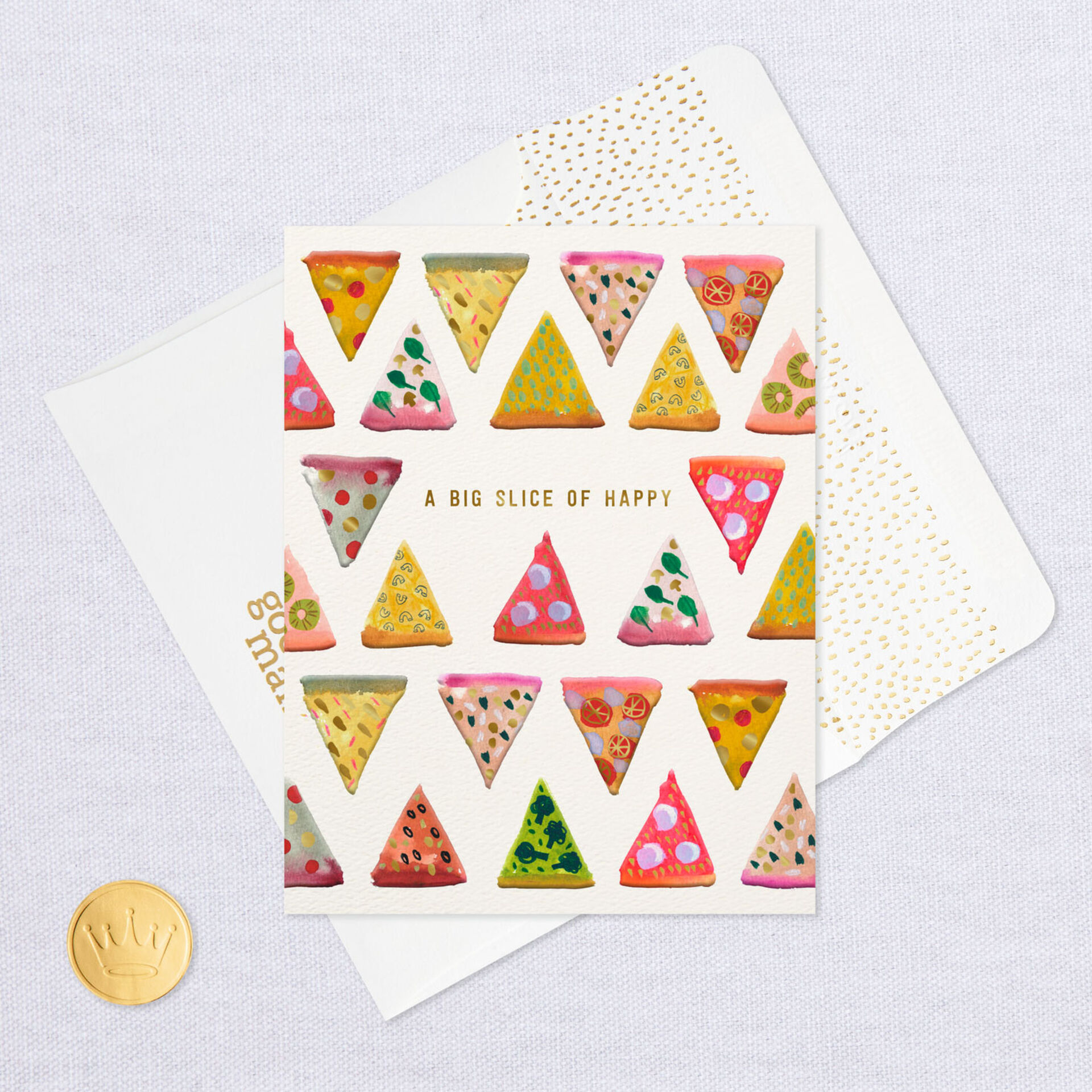 Pizza Big Slice of Happy Birthday Card Pizza Big Slice of Happy Birthday Card