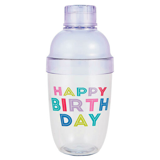Happy Birthday Cocktail Shaker and Accessories Set, 