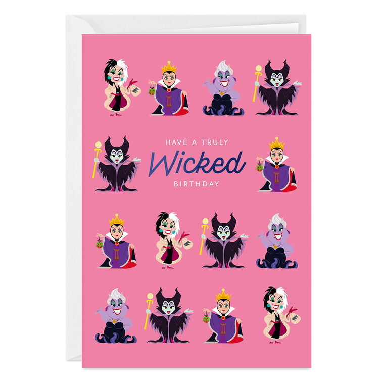 Disney Villains Up To No Good Custom Birthday Card