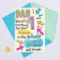 #1 Daughter Funny Card for Dad With Pin, , large image number 5
