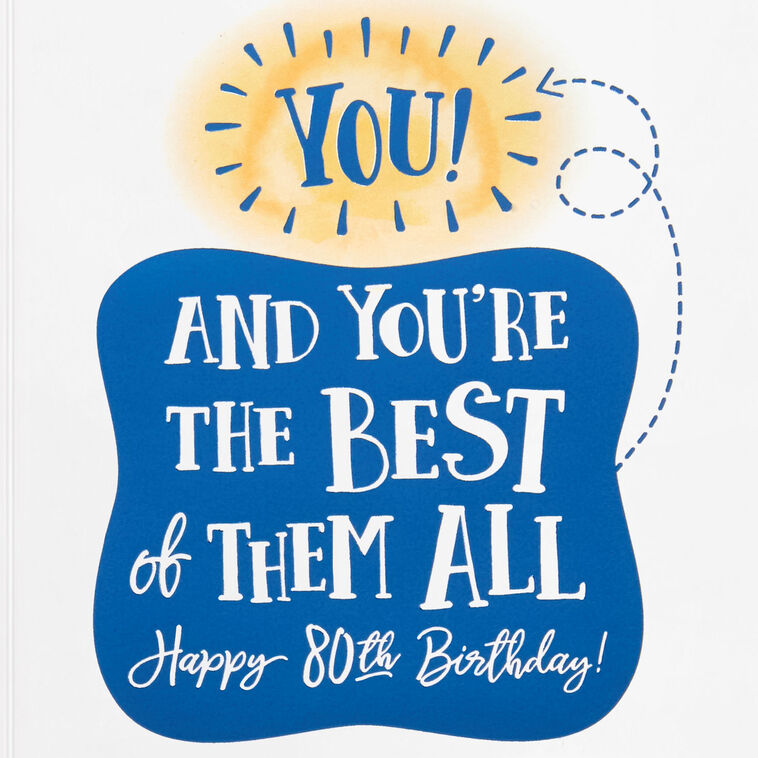 You're the Best of All Funny 80th Birthday Card, , large image number 3