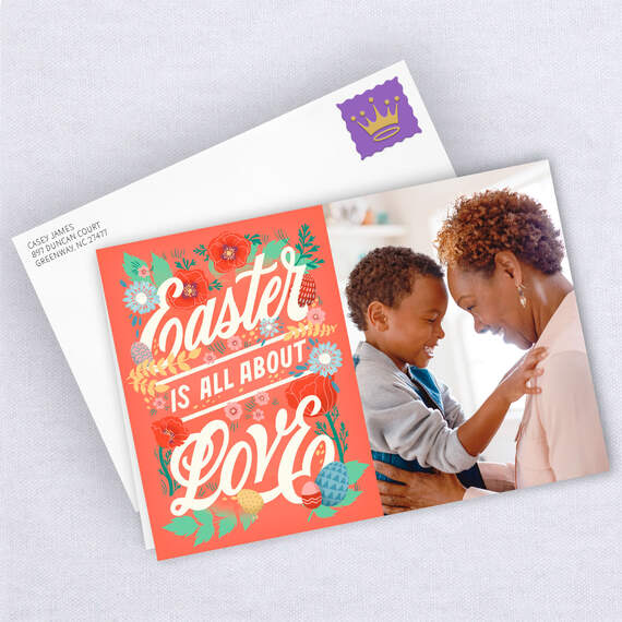 Personalized All About Love Easter Photo Card, , large image number 4