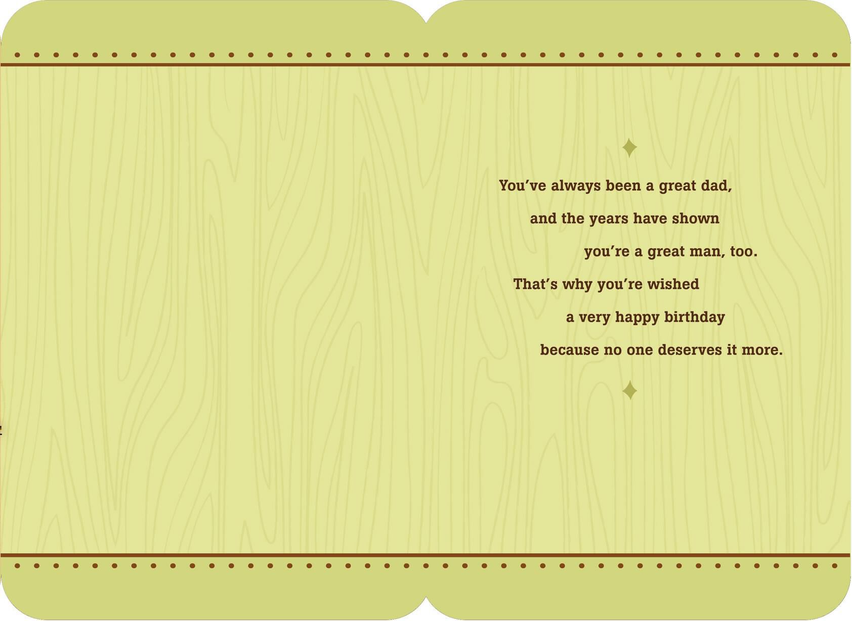 Respect and Admiration Birthday Card for Dad