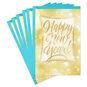 Bokeh Lights on Gold New Year Cards Pack Card Fan image number 1