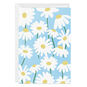 White Daisies on Blue Personalized Card Front image number 1
