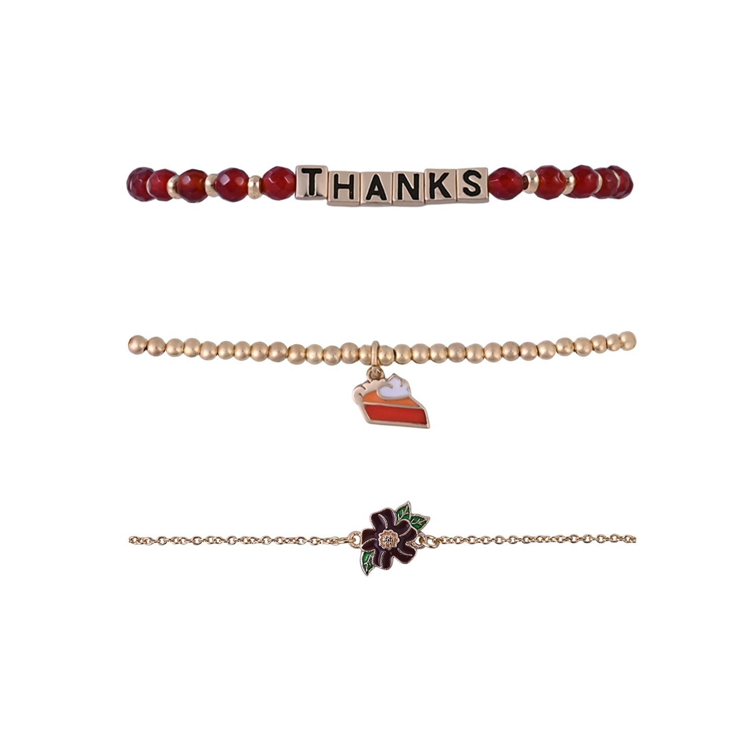 8pc Fall Theme Bracelet Set front image number 3