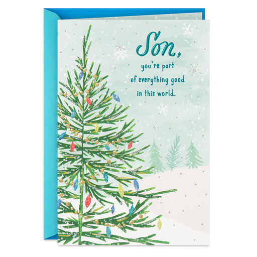 Proud of You Now and Always Christmas Card for Son, 