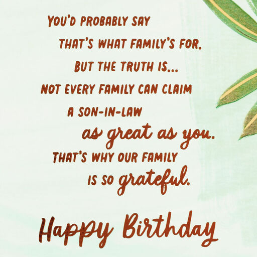 You're Such a Good Guy Birthday Card for Son-in-Law, 