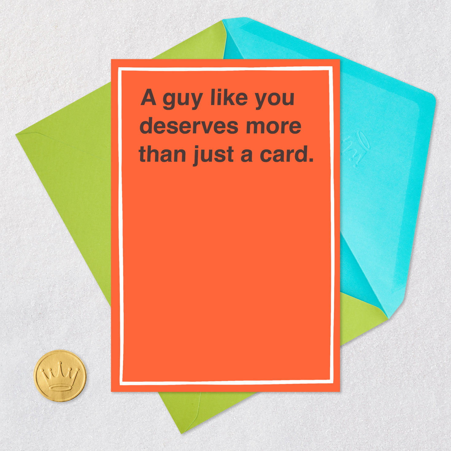 Raccoon, Sasquatch and Motorcycle Birthday Card for Man Card Front with Envelope and Gold Seal image number 5