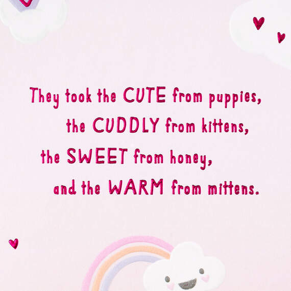 Sweet Little Girl Baby's First Valentine's Day Card for Granddaughter, , large image number 2
