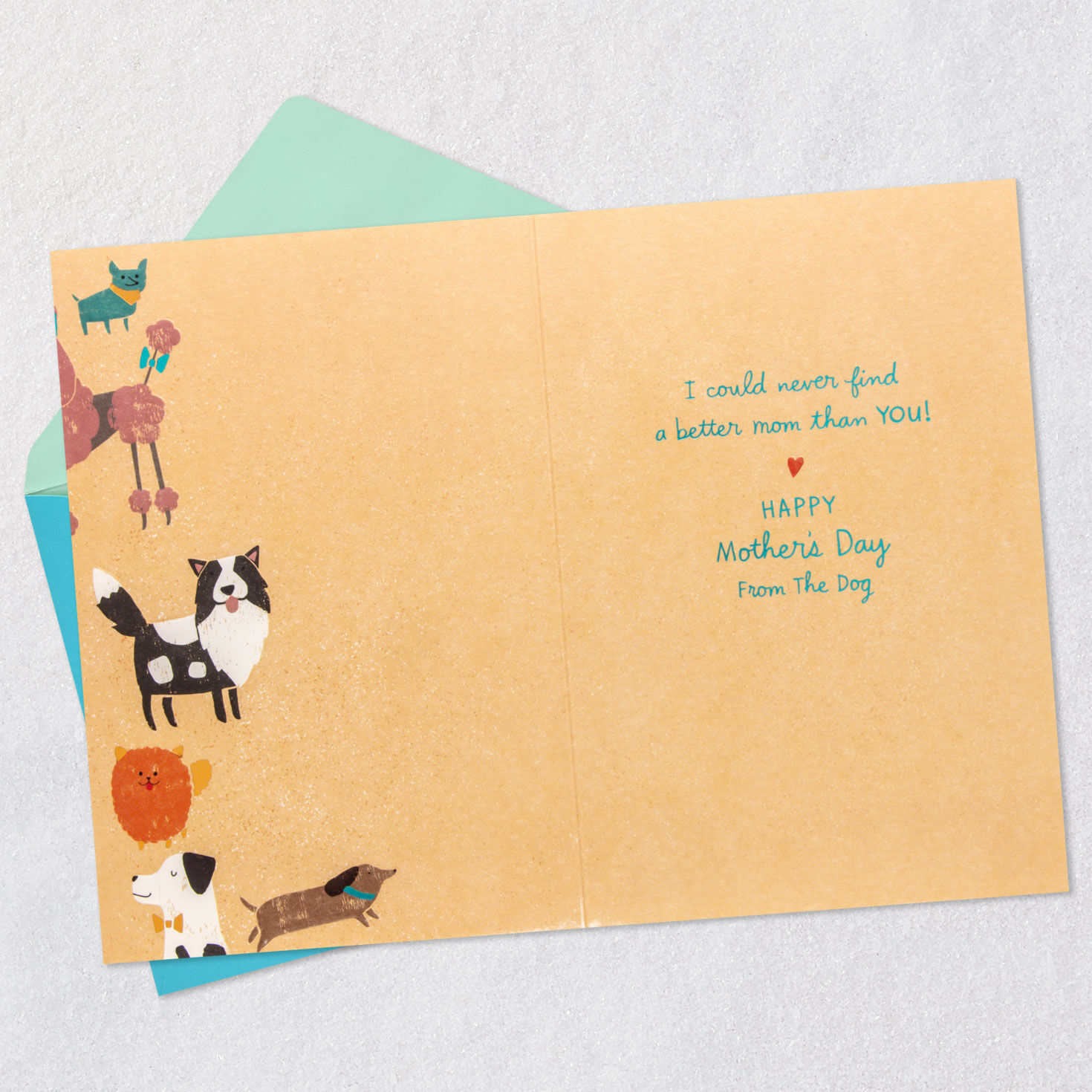 Cartoon Puppy Dogs Mother's Day Card for Pet Mom Open card with envelope image number 3