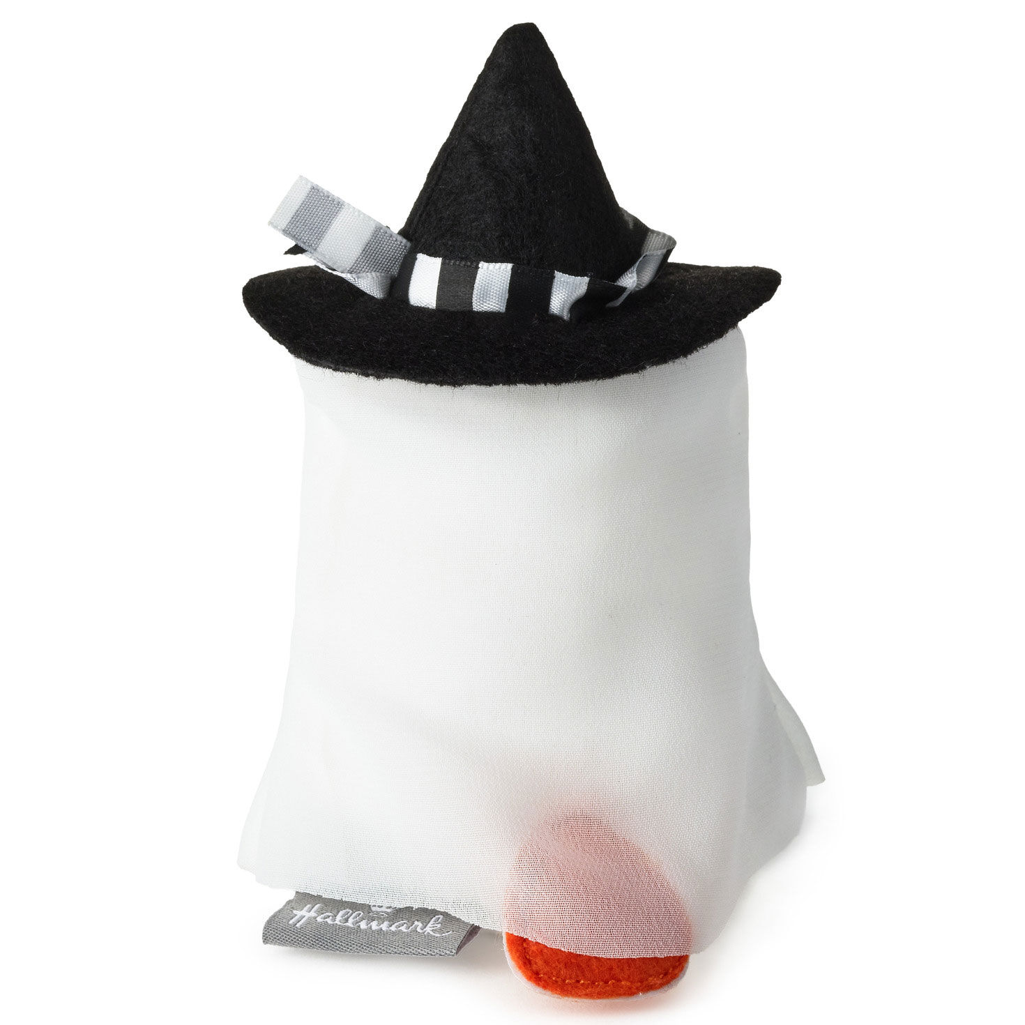 Halloween Ghost Zip-Along Plush Toy back image number 2