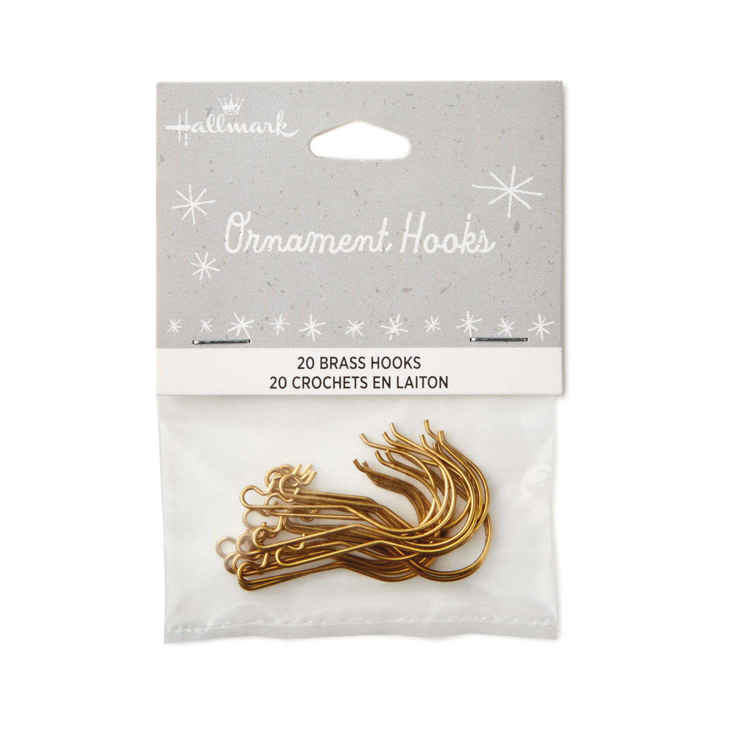 20 Brass Keepsake Ornament Hooks package front image number 3