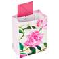 13" Pink Peonies Gift Bag With Tissue, , large image number 4