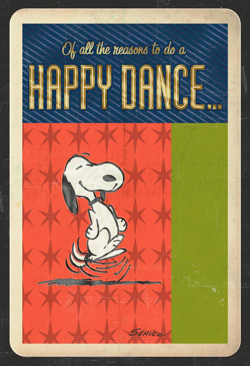 Peanuts 174 Snoopy Happy Dance Birthday Card For Grandson