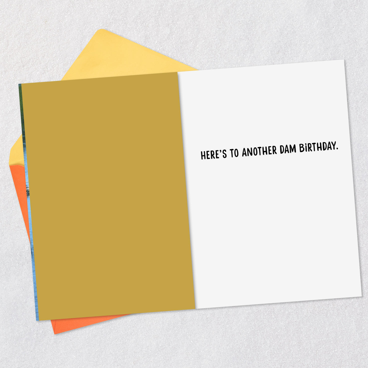 Beaver With Beer Funny Birthday Card Open card with envelope image number 3