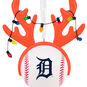 Tigers Reindeer Baseball Christmas Ornament closeup view image number 5