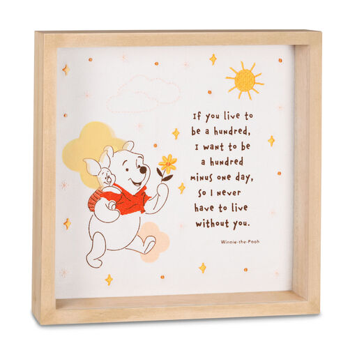 Disney Winnie the Pooh Framed Quote Sign, 10x10, 