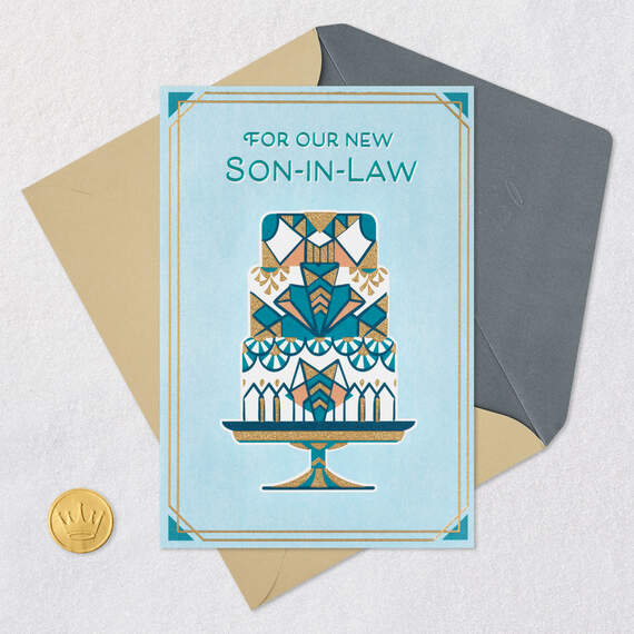 So Happy You've Joined Our Family Wedding Card for Son-in-Law, , large image number 5