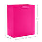 9.6" Hot Pink Medium Gift Bag, Hot Pink, large image number 3