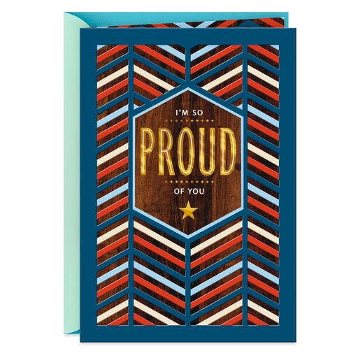 Red, White and Blue Chevron Military Appreciation Card, 