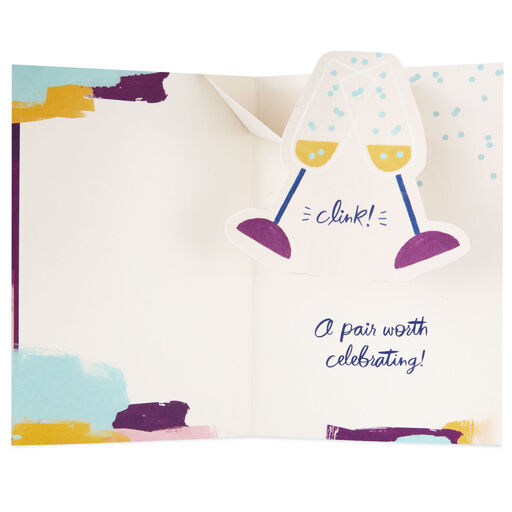Toasting the Two of You Pop-Up Love Card, 