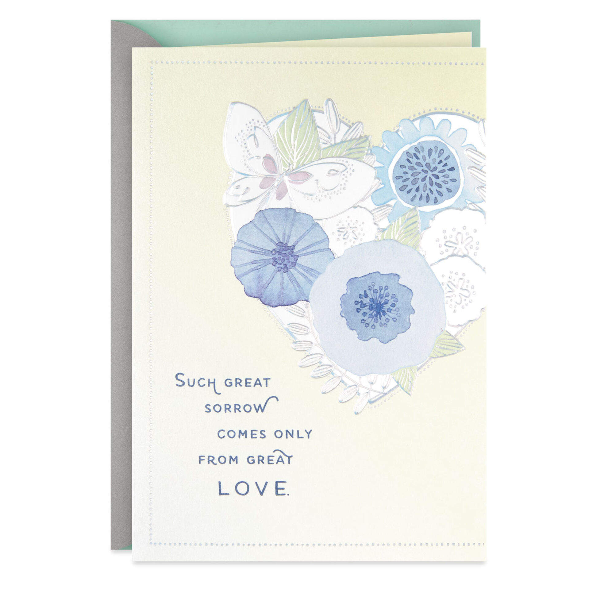 Floral Heart Sympathy Card for Loss of Partner Greeting Cards Hallmark